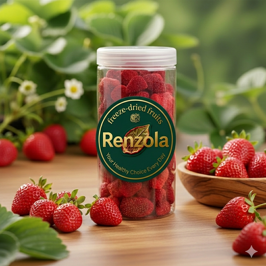 الفراولة المجففة بالتجميد