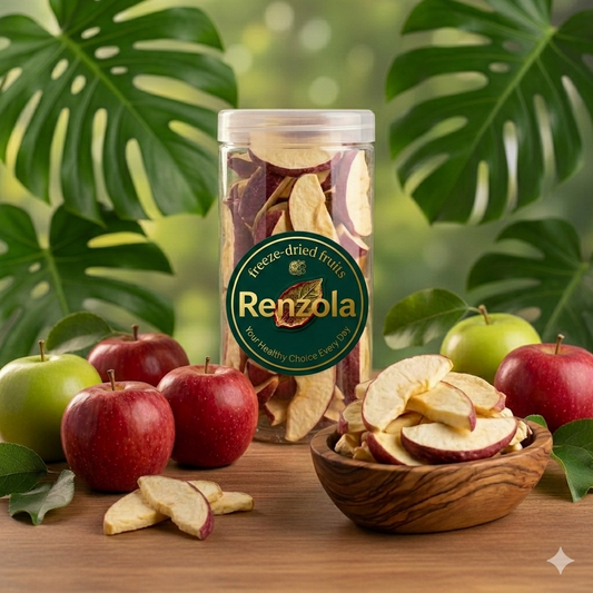 تفاح مجفف بالتجميد